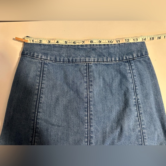 Free People Zip to It Denim Mini Skirt - Picture 4 of 7